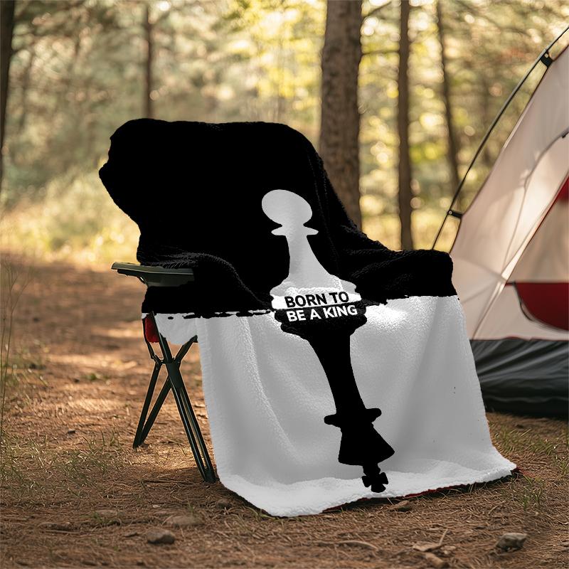 Chess Theme Printed Blanket - Perfect for Couch, Bed, Travel & Outdoor Use | Machine Washable, Cozy & Durable.