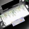 Aesthetics Plant Mouse Pad Flowers Green Leaves Mousepad XXL Soft Natural Rubber PC Desktop Pads Large Gamer Mousemat Table Mat
