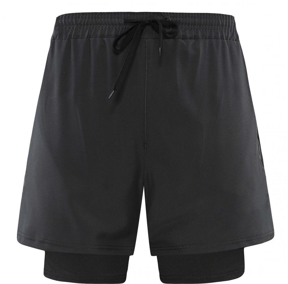 

Модные двухслойные шорты для бега, защищающие от неловких ситуаций, для мужчин и женщин - Повседневные спортивные штаны для тренировок и фитнеса 2XL темно-серого