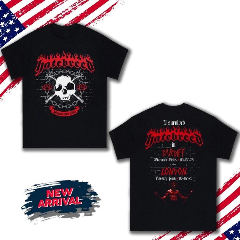 Hatebreed Band Hatebreed London Tour Cotton Black All Size Shirt TR514 L