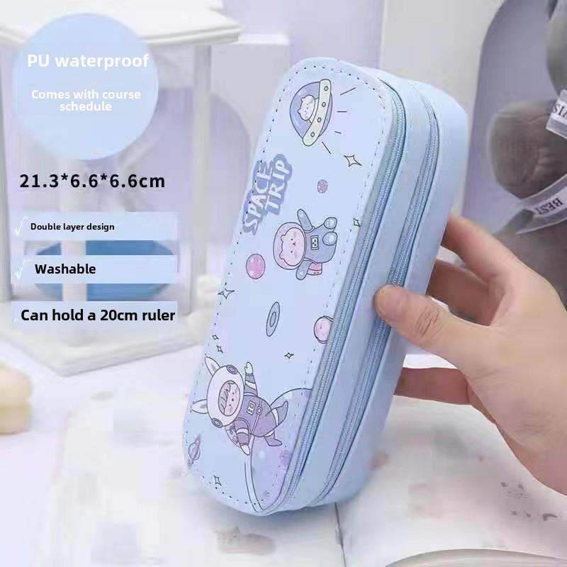 Estuche de Lápices Astronauta de Gran Capacidad - Tema Espacial, Diseño de Cohete, Grueso, Impermeable, Resistente a la Suciedad