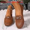 Pu Loafer Shoes For Women Casual Flat Slip On Comfort Spring Summer