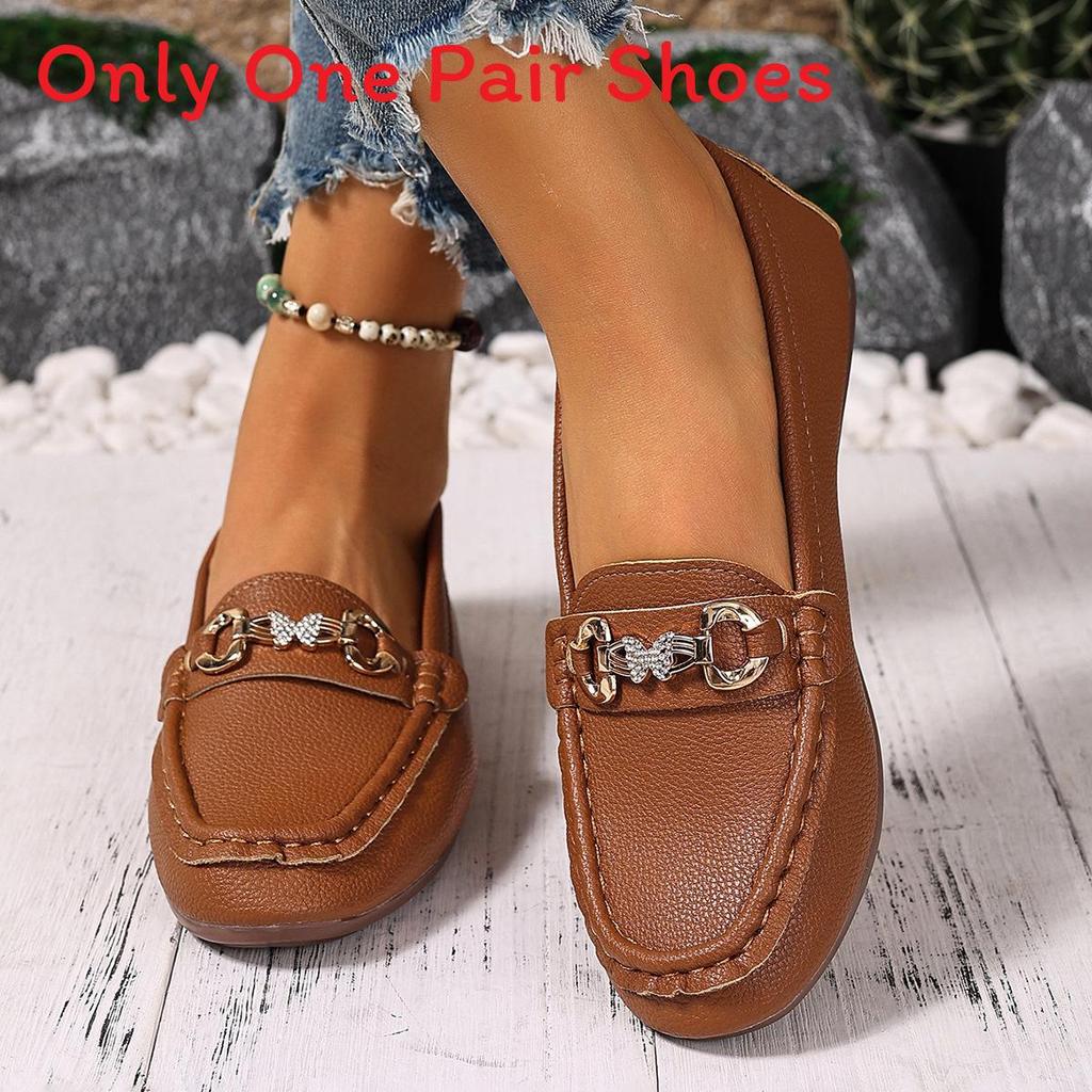 Pu Loafer Shoes For Women Casual Flat Slip On Comfort Spring Summer