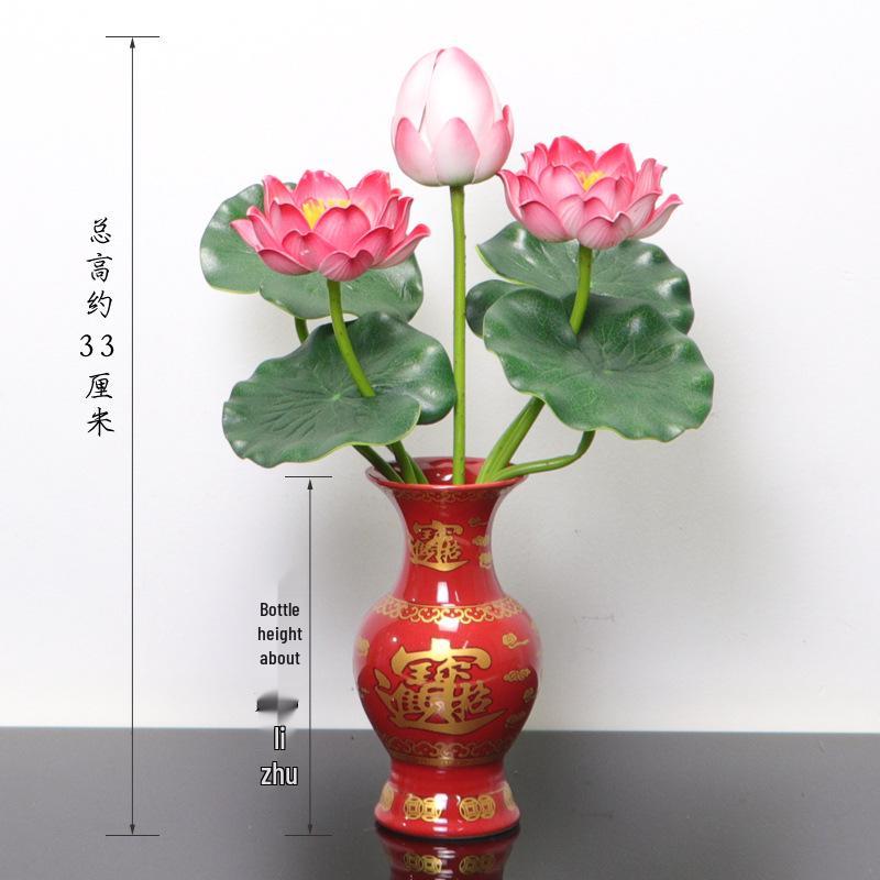 Petites Fleurs Artificielles Décoration Lotus Lys pour Maison & Offrandes à Bouddha