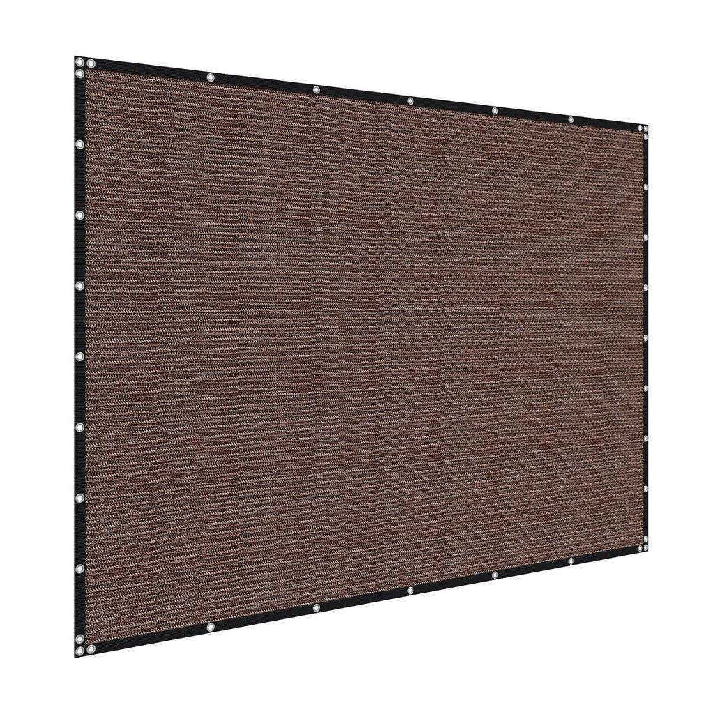 90% Sun Shade Cloth Privacy Screen 8 x 12 ft for Patio Garden (Brown)