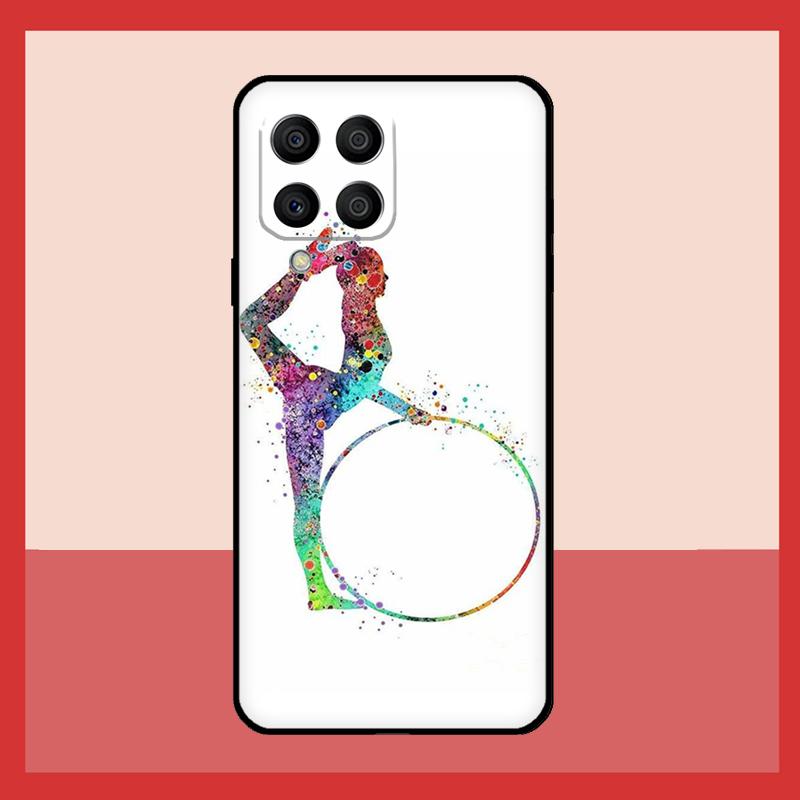 Gymnastics Watercolor Printing Case For Samsung Galaxy M56 M12 M06 M32 M52 M35 M55 M15 M11 M13 M14 M16 M36 M31 M53 M34 M54