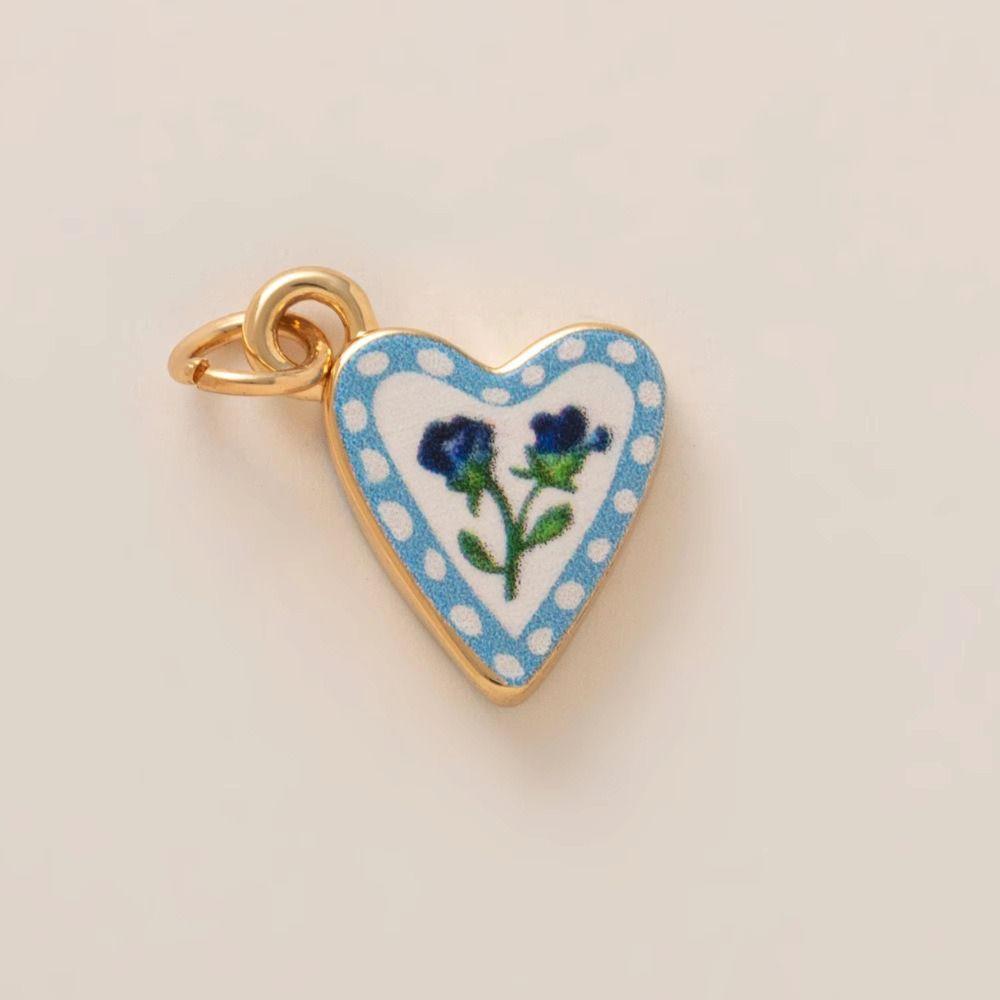 Flower Series Necklace Pendant Colorful Hand-Drawn Necklace Making Connector  Charms Making