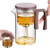 High-grade Home Tea Pot One Click Tea Water Separation Stainless Steel Tea Strainer Glass Teapot Filter Kettle For Office