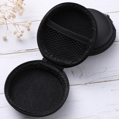 Portable Earphone Storage Case with Zipper Ear Bud Storage Box Headset Headphone Case Mini Data Cable Storage Pouch Outdoor Earphone Accessories