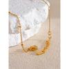 Yhpup New Flower Chain Chic Charm Fashion Bracelet Bangle Golden Stainless Steel Wholesale Jewelry 18K PVD Plated Waterproof