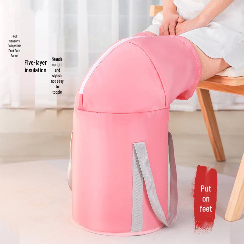 Portable Foldable Over-Knee Foot Bath Bucket with Insulation