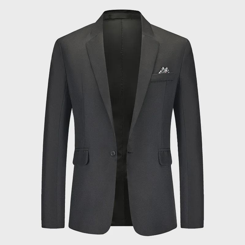 Pánský volný jednořadý ležérní kardiganový oblek sako