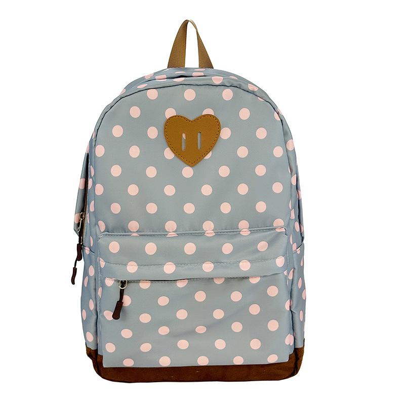 Zaino all'ingrosso ragazza pois morbido carino stella zaino stile college studente universitario vacanza shopping viaggio piccolo zaino