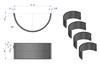 Set of connecting rod bearings N-1.00 (IV cut) 50103913. 90060123 C-330 ORIGINAL URSUS
