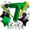 Competition Green Yin Football Series Aluminum Film Balloon Set Fuel Stick Sports Party Scene Arrangement Decorative Balloons