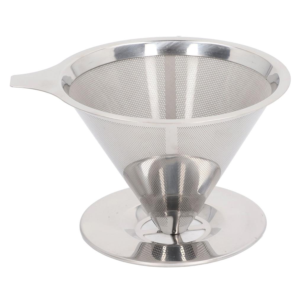 Pour Over Coffee Dripper 304 Stainless Steel Slow Drip Coffee Filter Reusable Coffee Maker Accessory