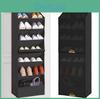 Modern Basic 7 Layer Wall Mount Shoe Organizer Bag With Dustproof Multipurpose Storage For Bedroom
