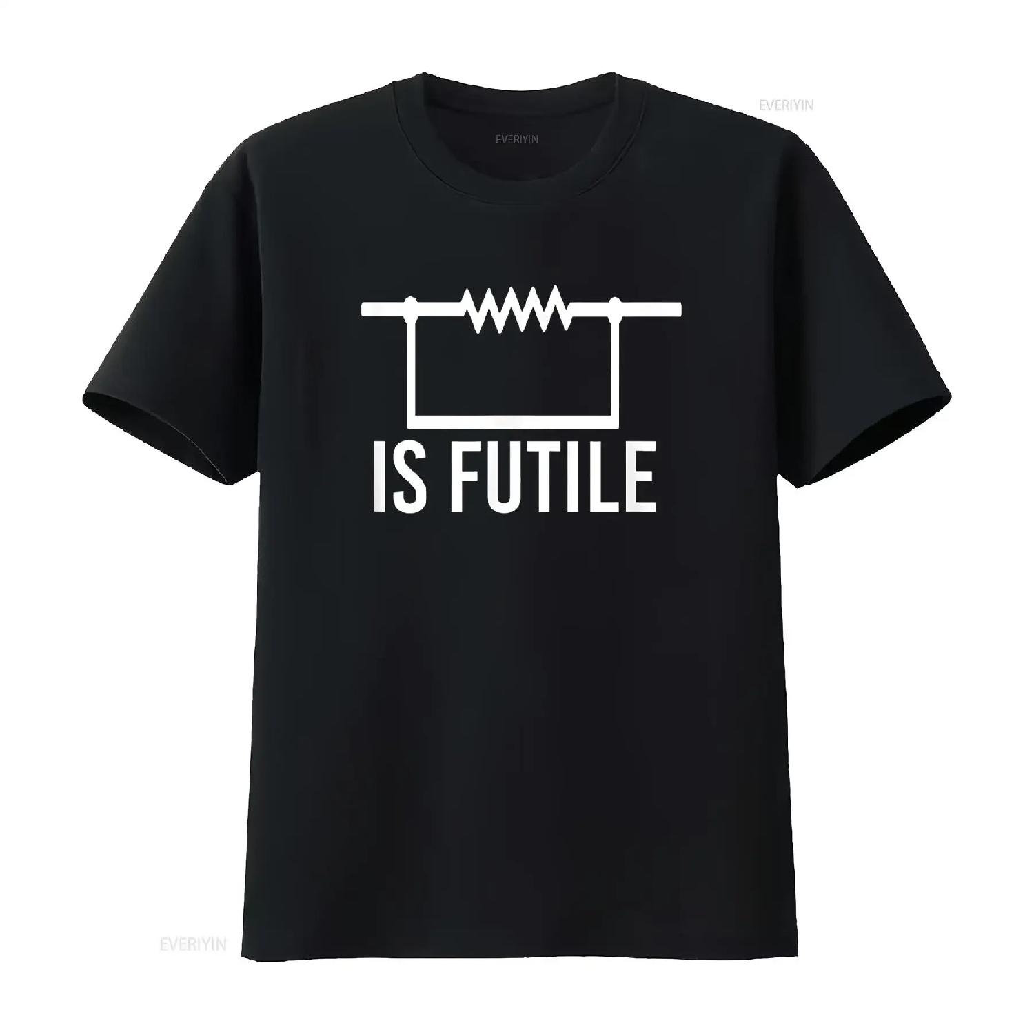 Resistance Is Futile T Shirt vintage Washed Top For Everyday Wear Casual Unisex Soft Versatile Breathable Comfortable fashion XXXXL