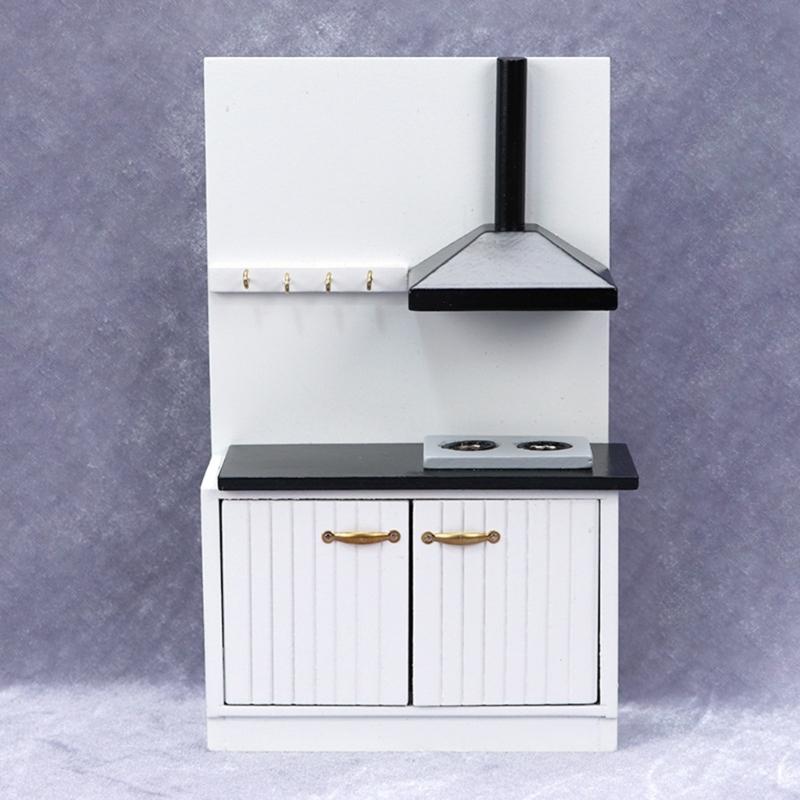 1/12 Scale Dollhouses Miniature Kitchen Furniture Pretend Play for Kids Doll House Furniture Model for Dollhouses