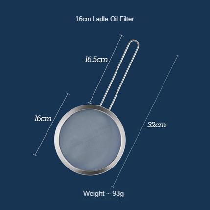 

304 Stainless Steel 80 Mesh Ultrafine Filter Colander Nordic Gold Soybean Milk Filter Oil Filter Spoon Home Kitchen Supplies