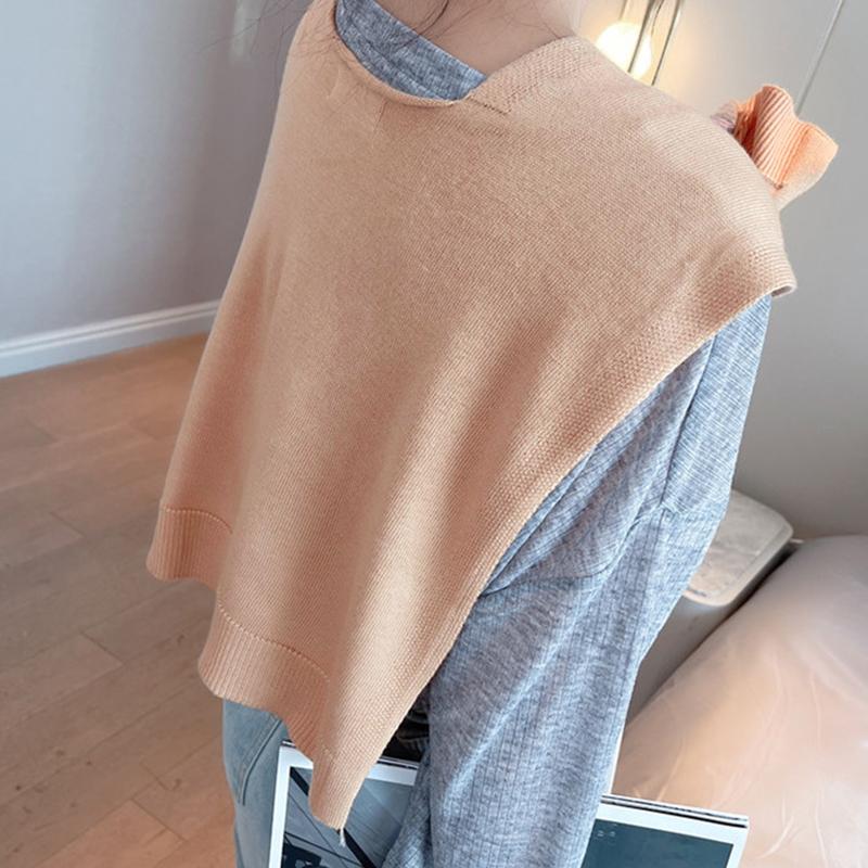 Knitted Small Shawl Scarf Korean Women'S Outer Wear Fashionable And Stylish