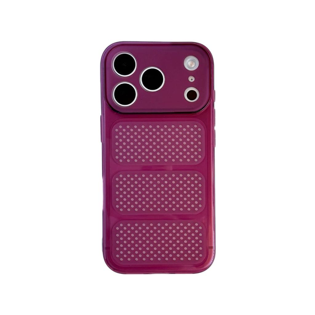 Breathable mesh heat dissipation is suitable for iPhone18promax simple mobile phone case Apple 17 fine hole anti-drop soft cover 16