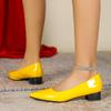 958-24DX Women's Plus Size Pointed Toe Low-Cut Chunky Heel Shoes