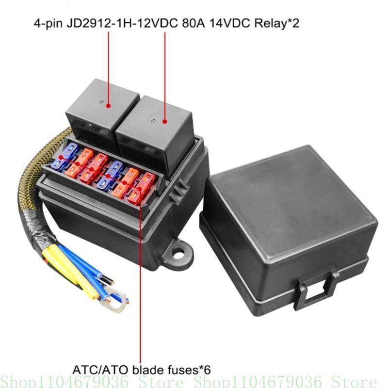 Waterproof 12V Relays Fuses Box Set with Pre Design Suitable for Car Trucks Boats & Marine Automotive Applications