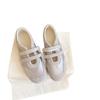 Velcro Word Belt Casual Shoes Ballet Style Women's Shoes Spring and Summer New Beautiful Yellow Shoes