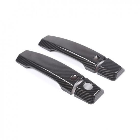 ABS Carbon Fiber Exterior Door Handle Trim Cover For Nissan Titan 2 door 2016-23