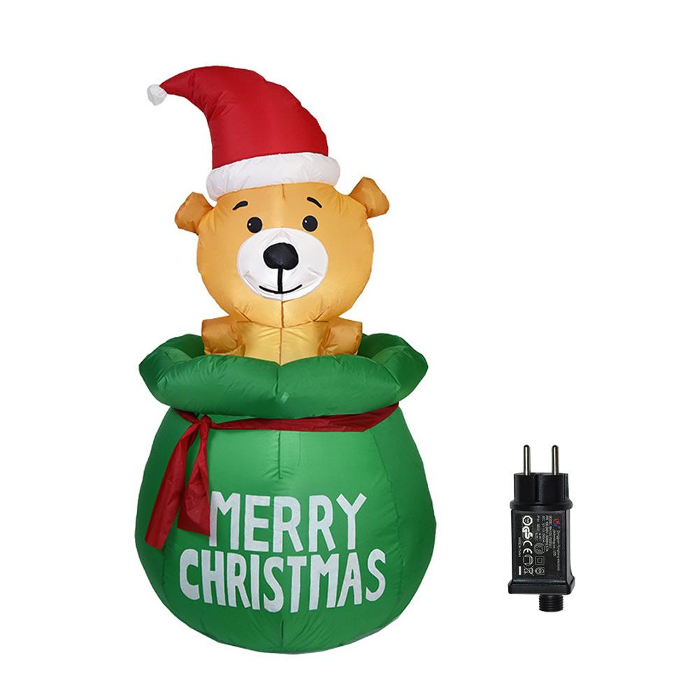 

Christmas Inflatables Outdoor Decorations Gift Pack Puppies 5FT Built-in LED Lights and Air Blower Blow Up Christmas Decorations