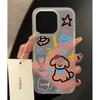 Blue collar puppy for Apple 17/16/15 mobile phone case iPhone 14PRO soft 13/12/11 case