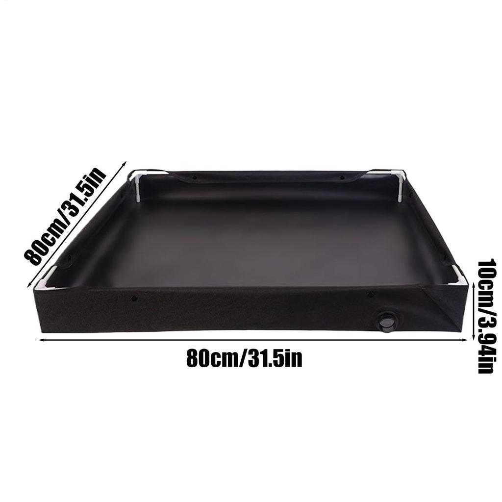 Portable Shower Base Folding Outdoor Camp Shower Pan Bathing Tray With Drain Pipe For Adults Travel Adventurer Climbing Hiking