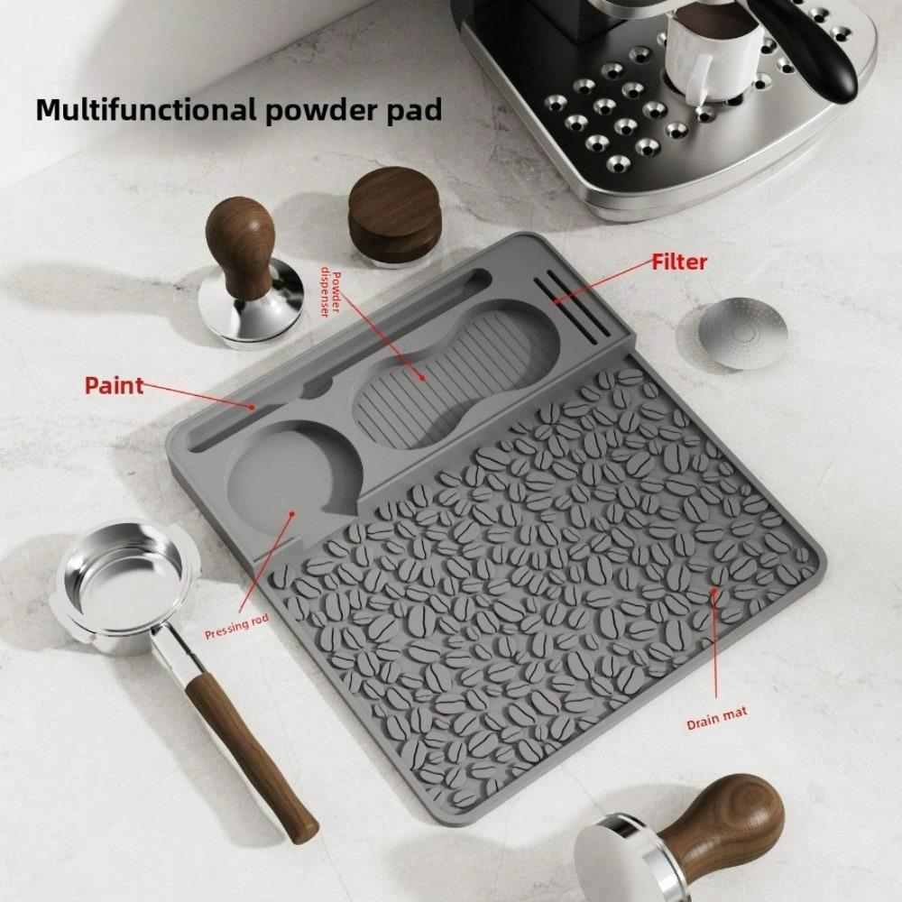 Silicone Coffee Powder Pressing Pad Non-slip Table Pad Corner Pad Powder Pressing Hammer Tray Storage Pad