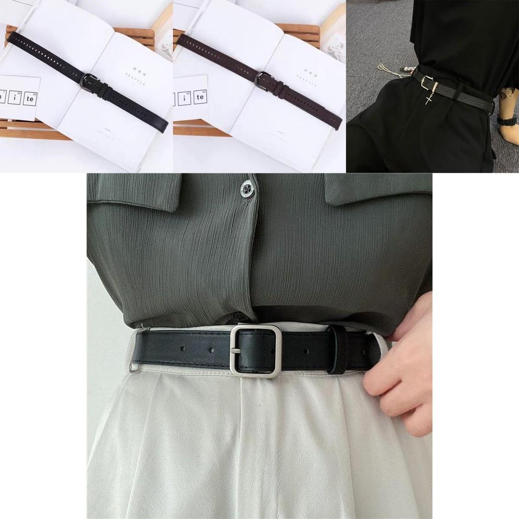 Stylish Korean Ins Vintage Black Versatile Belt For Students Fashionable Unisex Accessory