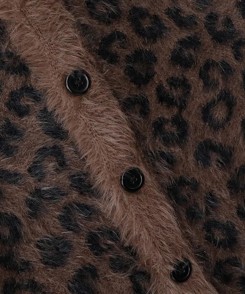 Badblood Viper Mohair Cardigan - Brown Leopard