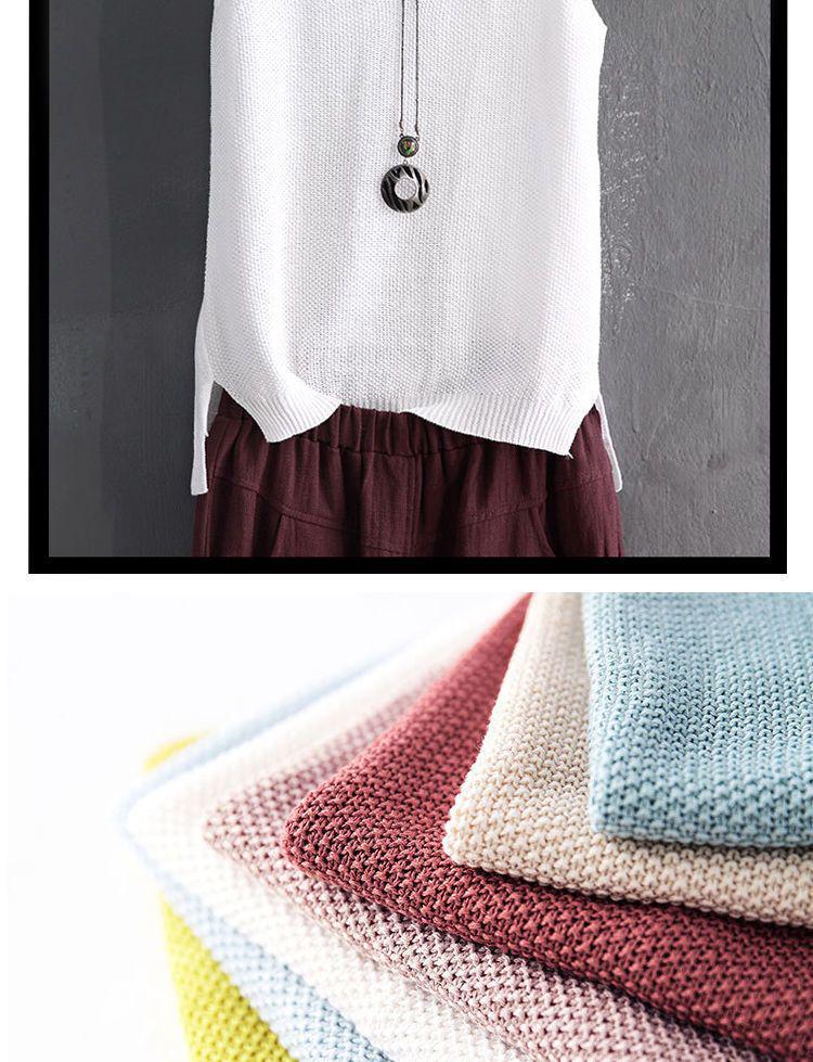 Canottiera T-shirt Estiva in Maglia di Seta Ghiacciata da Donna Taglie Forti