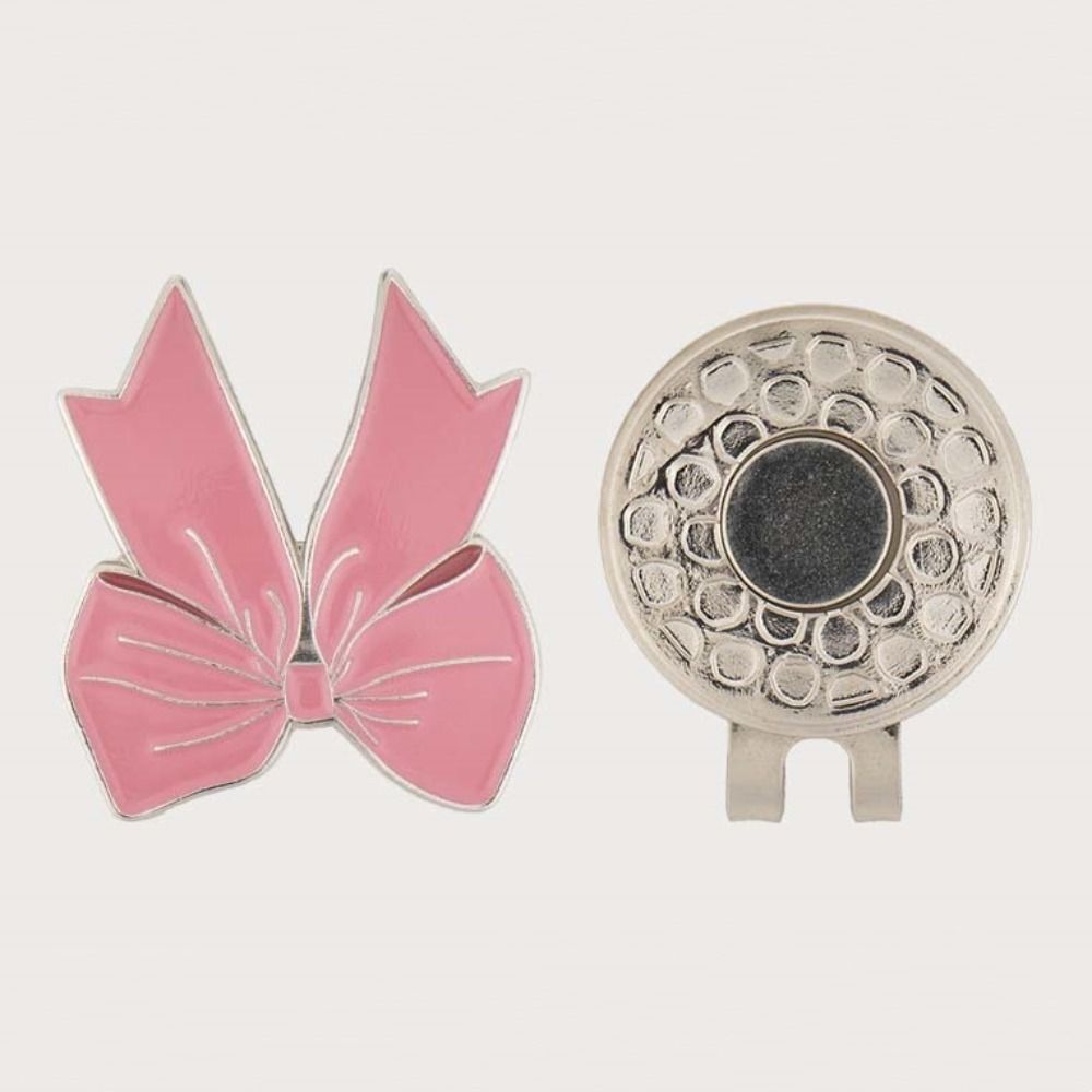 Pink Ribbon Golf Cap Clip Magnetic Golf Hat Marker Outdoor Sports Golf Ball Mark  Women Girls