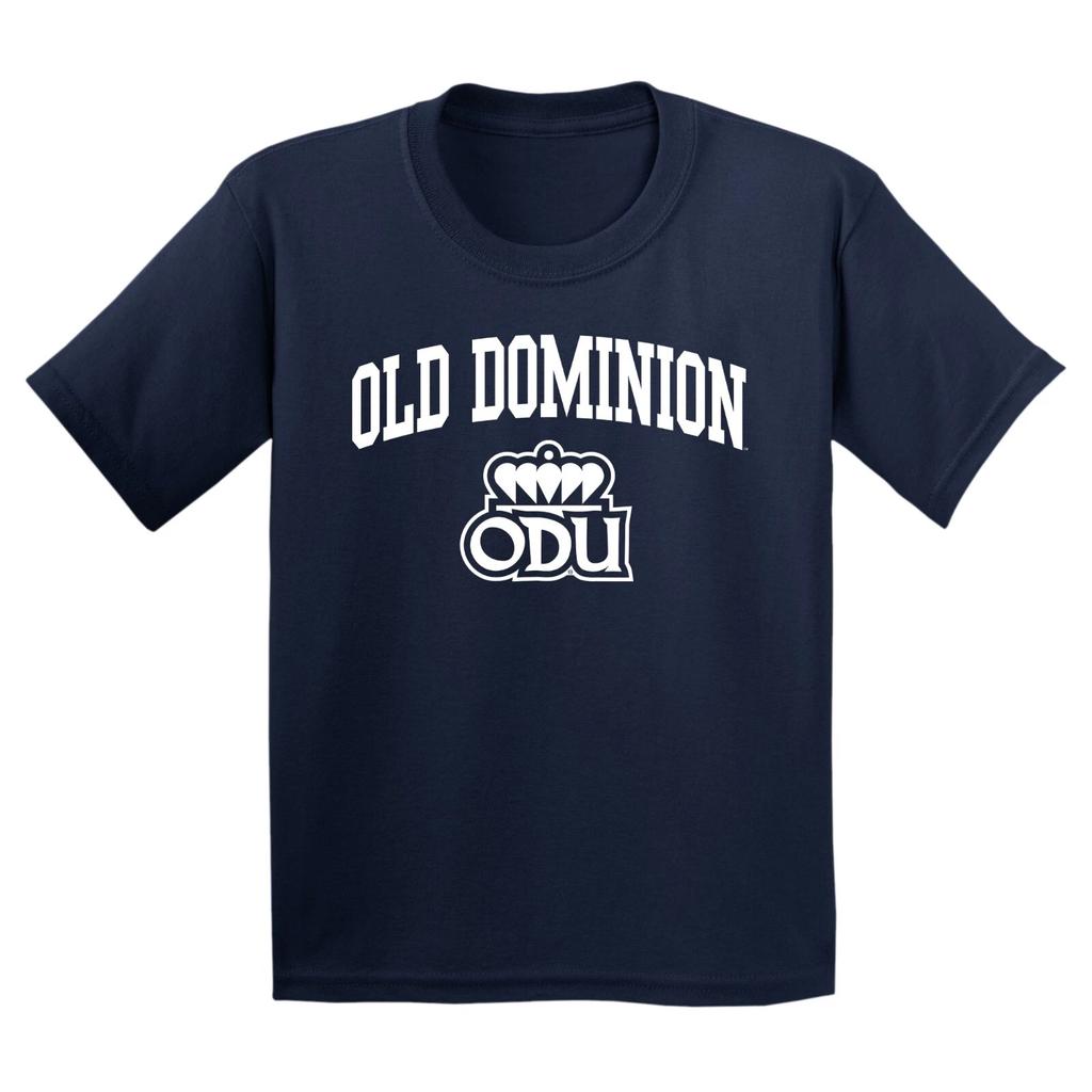 Old Dominion Monarchs Arch Logo Youth T Shirt - Navy
