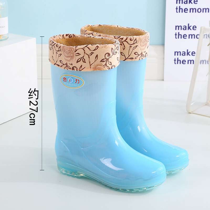 Gelee transparente Regenstiefel Wasserstiefel Regenschuhe Damen Sommer Regentage Arbeit schnelltrocknende Gummischuhe abriebfest Küche hoch wasserdicht s