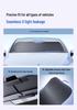 Black Vinyl Oxford Car Sunshade Full Blackout Front Windshield Protector