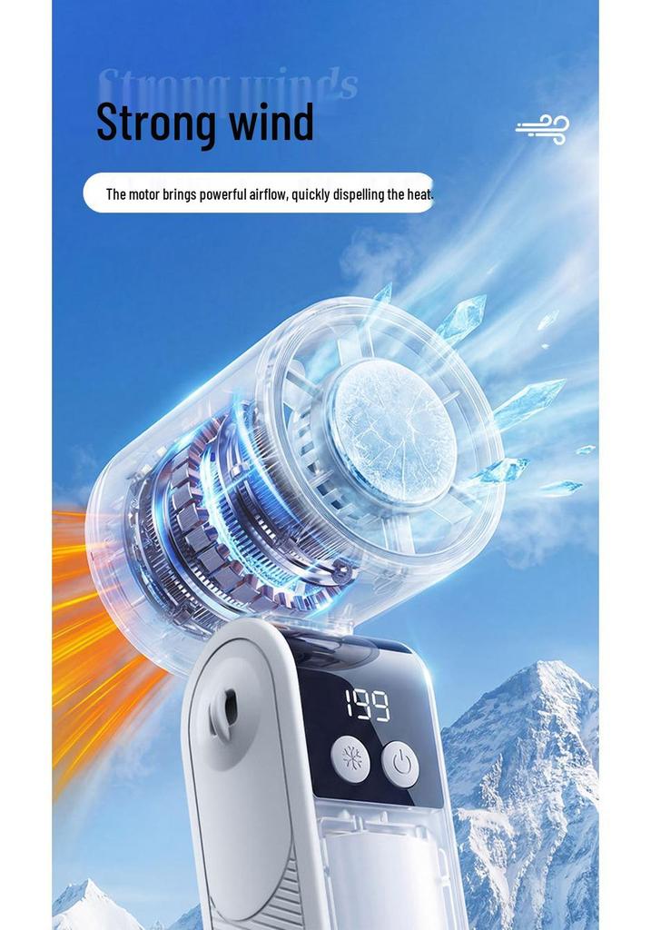 2026 Compact High-Speed Folding Mini Fan: Portable, Handheld, Pocket-Sized for Outdoor Use.
