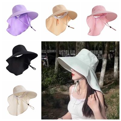 Foldable Sun Protection Hat Anti-UV Women Bucket Hats Adjustable Wide Brim Sun Hat Running