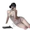 Sex underwear sexy perspective cheongsam pure desire neck nightdress seduction qqny uniform flirting suit