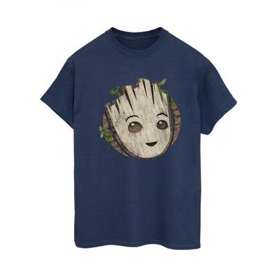 Womens/Ladies I Am Groot Wooden Head Cotton Boyfriend T-Shirt