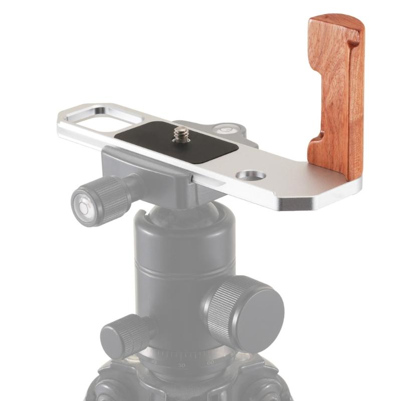 Camera L Plate Bracket with Wood Hand Grip for F2 Vlog Digital Camera Photography Studio Use
