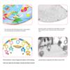 Baby Play Mat with Hanging Rattle Toy Light & Music Crawling Mat Kids Activity Gym Fitness Play Piano Game Blanket Early Educational Musical