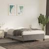 Bed Frame without Mattress Light Grey 120x190 cm Velvet