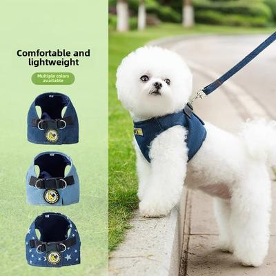 Chaleco Vaquero, Correa para Perro, Perro de Tamaño Pequeño y Mediano Teddy Pomeranian Correa de Pecho, Cuerda para Pasear Mascotas, Suministros para Gatos