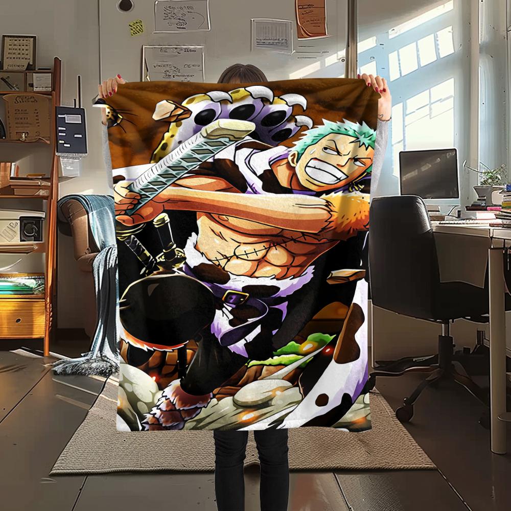 One Piece character Print Flannel Blanket,High quality Comfortable for All Seasons,Home Decor,Warmth and Comfort,Perfect for Christmas Gifts